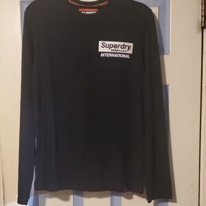 Superdry International Long Sleeve Crewneck T Shirt, M